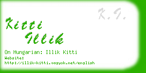 kitti illik business card